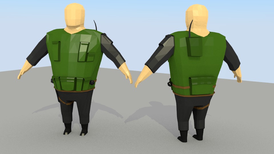 Lowpoly soldier. preview image 1